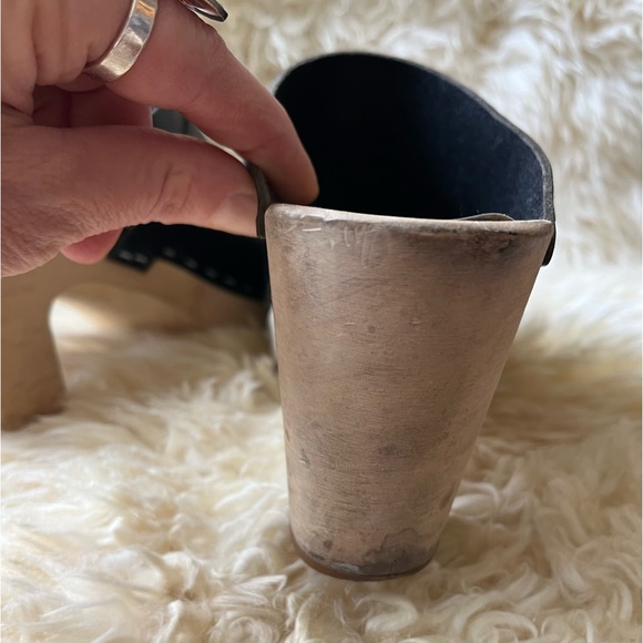 Swedish Hasbeens Slip-In Classic Clogs size 39 BLACK - Picture 5 of 13